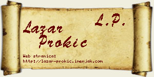 Lazar Prokić vizit kartica